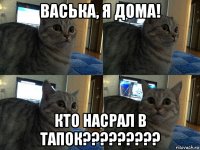 васька, я дома! кто насрал в тапок?????????