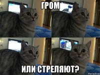 гром или стреляют?