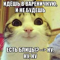 идёшь в вареничную, и не будешь есть блицы? --> ну, ну, ну