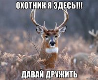 охотник я здесь!!! давай дружить