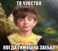 то чувство когда тимошка заебал