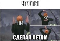 что ты сделал летом