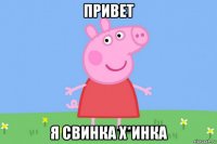 привет я свинка х*инка