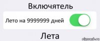 Включятель Лето на 9999999 дней Лета