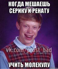 когда мешаешь серику и ренату учить молекулу