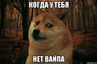 когда у тебя нет вайпа