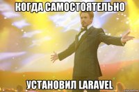 когда самостоятельно установил laravel