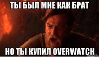 ты был мне как брат но ты купил overwatch