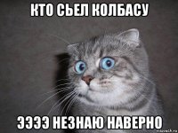 кто сьел колбасу ээээ незнаю наверно