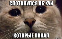 споткнулся об хуи которые пинал