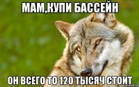 мам,купи бассейн он всего то 120 тысяч стоит