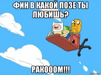 фин в какой позе ты любишь? ракооом!!!