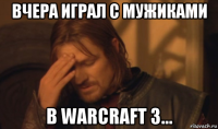 вчера играл с мужиками в warcraft 3...