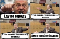 Еду по городу У того машина отполирована как зеркало У того машина блестит как у кота яйца А мою голуби обгадили