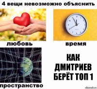 как Дмитриев берёт топ 1