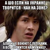 а шо если на украине творится - как на зоне? блатные воюют с петухами, а все держится на мужике?..