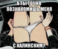 а ты точно познакомишь меня с калинским?