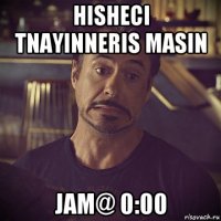 hisheci tnayinneris masin jam@ 0:00