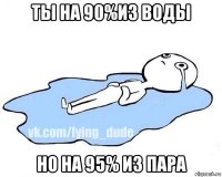 ты на 90%из воды но на 95% из пара