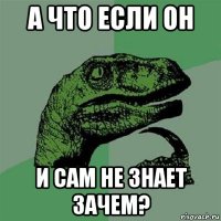 а что если он и сам не знает зачем?