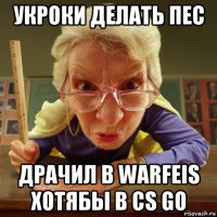 укроки делать пес драчил в warfeis хотябы в cs go