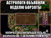 астрологи объявили неделю борзоты количество скитальцев чуть не возросло на +1 за периметром игры