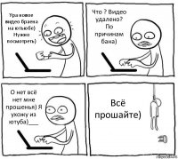 Ура новое видео браена на ютьюбе) Нужно посмотреть) Что ? Видео удалено? По причинам бана) О нет всё нет мне прошенья) Я ухожу из ютуба)___ Всё прошайте)