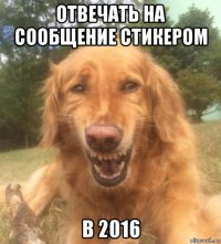 отвечать на сообщение стикером в 2016