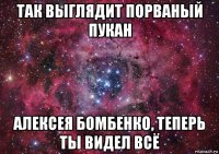 так выглядит порваный пукан алексея бомбенко, теперь ты видел всё