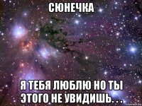 сюнечка я тебя люблю но ты этого не увидишь. . .