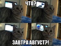 что? завтра август?!