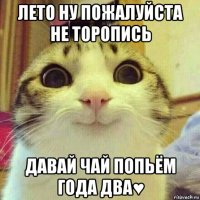 лето ну пожалуйста не торопись давай чай попьём года два♥