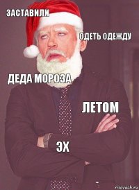 заставили одеть одежду деда мороза летом эх