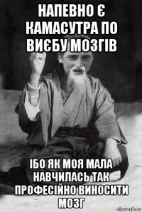 напевно є камасутра по виєбу мозгів ібо як моя мала навчилась так професійно виносити мозг