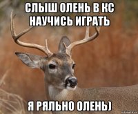 слыш олень в кс научись играть я ряльно олень)