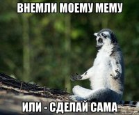 внемли моему мему или - сделай сама