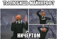 ты любишь майнкрафт ничертом