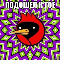 подошел к тое 