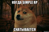 когда simple rp скатывается