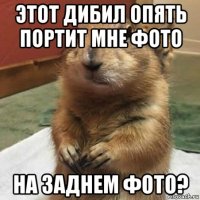 этот дибил опять портит мне фото на заднем фото?