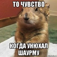 то чувство когда унюхал шаурму