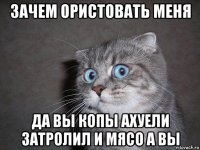 зачем ористовать меня да вы копы ахуели затролил и мясо а вы