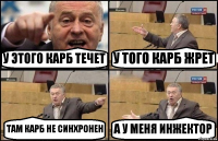 У ЭТОГО КАРБ ТЕЧЕТ У ТОГО КАРБ ЖРЕТ ТАМ КАРБ НЕ СИНХРОНЕН А У МЕНЯ ИНЖЕКТОР