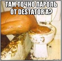 там точно пароль от destator'a? 