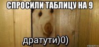 спросили таблицу на 9 