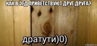 как в эгд приветствуют друг друга? 