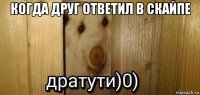 когда друг ответил в скайпе 