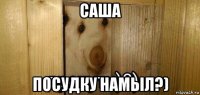 саша посудку намыл?)