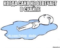 когда саня не отвечает в скайпе 