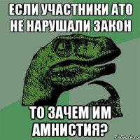 если участники ато не нарушали закон то зачем им амнистия?